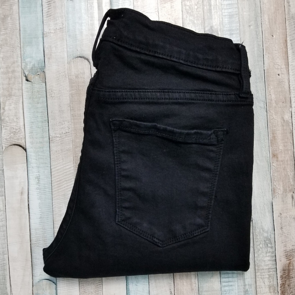 Frame Denim Black Le Skinny De Jeanne Jeans